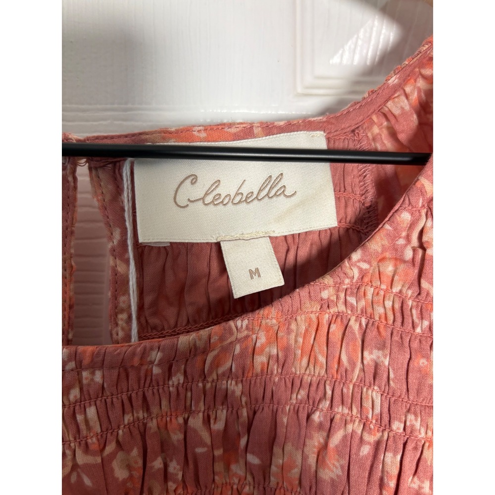 Cleobella Terracotta Floral Organic Cotton Mini Dress Medium - Picture 5 of 7